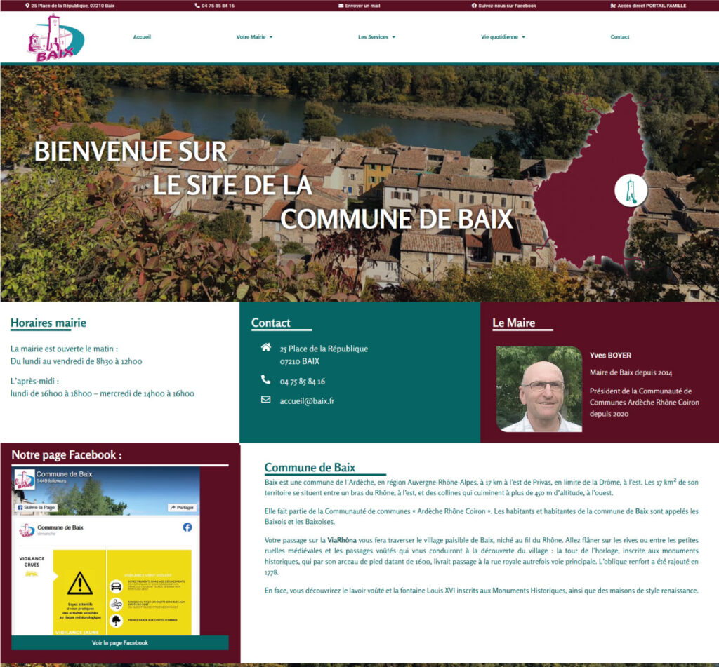 site web de la mairie de baix