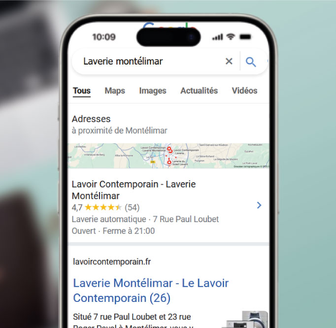 référencement d'une laverie à Montélimar